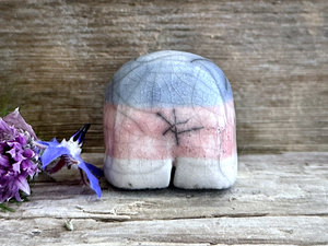 Transgender pride spirit sculpture | cute LGBTQ+ statue, queer pride friend guardian