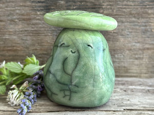 Nature spirit a bit like a pear | Shinto shamanism earth spirit kami sculpture