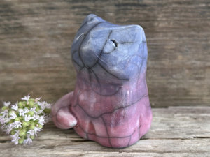 Quiet evening kitsune fox raku sculpture | Shinto Inari, shamanism totem