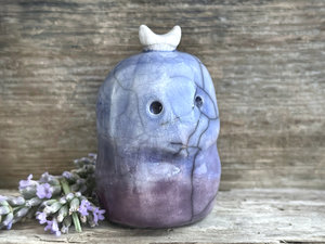 Dusk moon nature spirit kodama guardian sculpture | Shinto kamidana, shamanism
