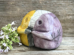 Nonbinary enby pride spirit sculpture | cute LGBTQ+ queer statue, pride friend guardian