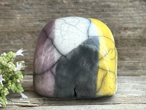 Nonbinary enby pride spirit sculpture | cute LGBTQ+ queer statue, pride friend guardian