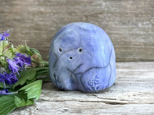 Tiny nature spirit friend (blue no.2) | Shinto talisman sculpture, shamanism guardian statue