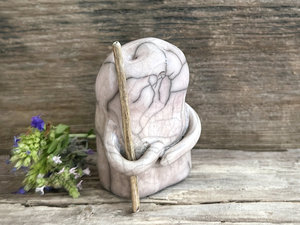 Warrior spirit earth guardian raku sculpture | Shinto shrine statue, shamanism statue