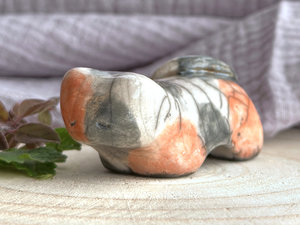 Fire calico cat kami sculpture | nature spirit guardian figure, Shinto, shamanism