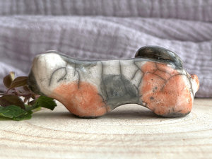 Fire calico cat kami sculpture | nature spirit guardian figure, Shinto, shamanism