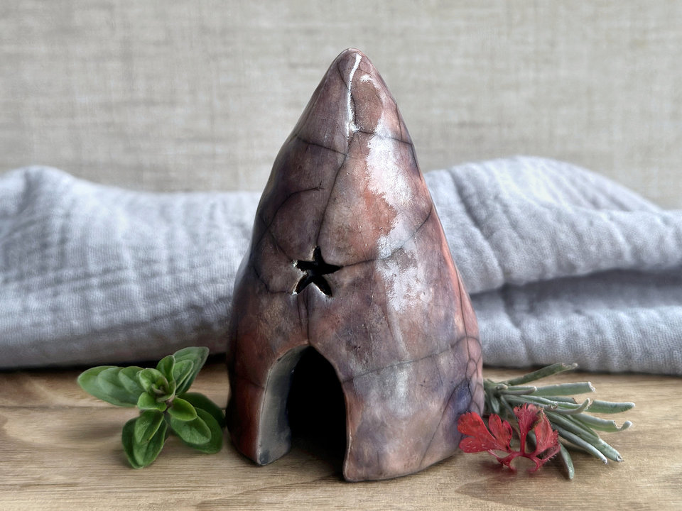 Winter cave, ceramic spirit house, fairie cottage | Shinto, shamanism, magical