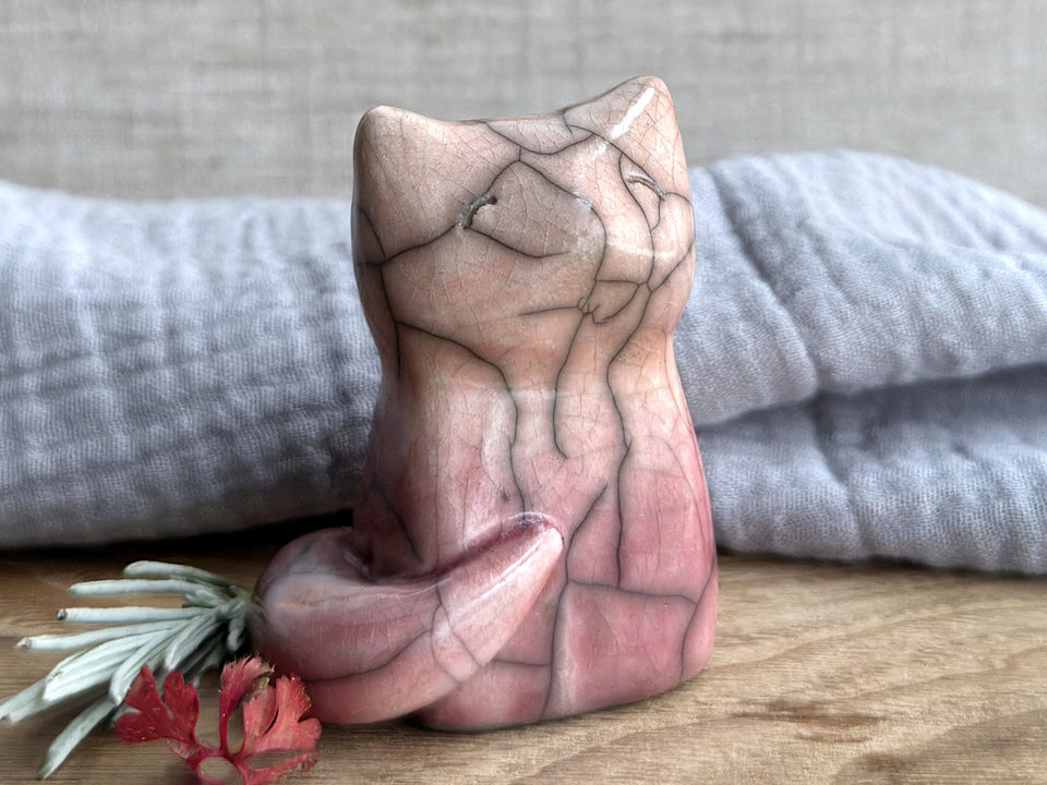 Starfire kitsune fox kami guardian sculpture | shamanism, Shinto Inari statue