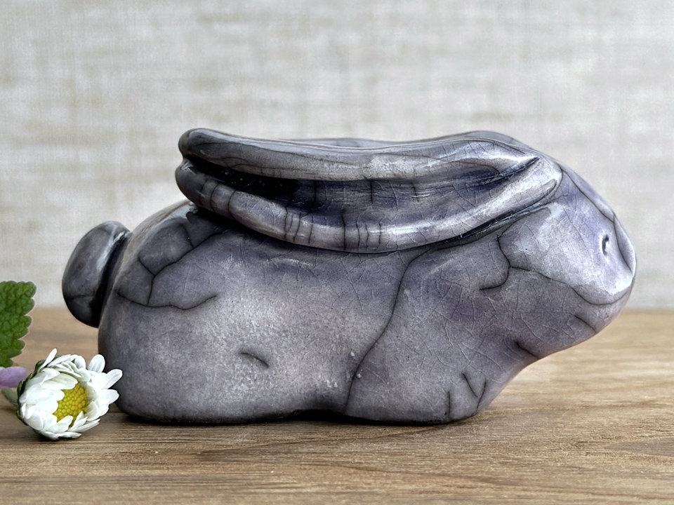 Gentle rabbit nature spirit guardian sculpture | Shinto kamidana, shamanism totem