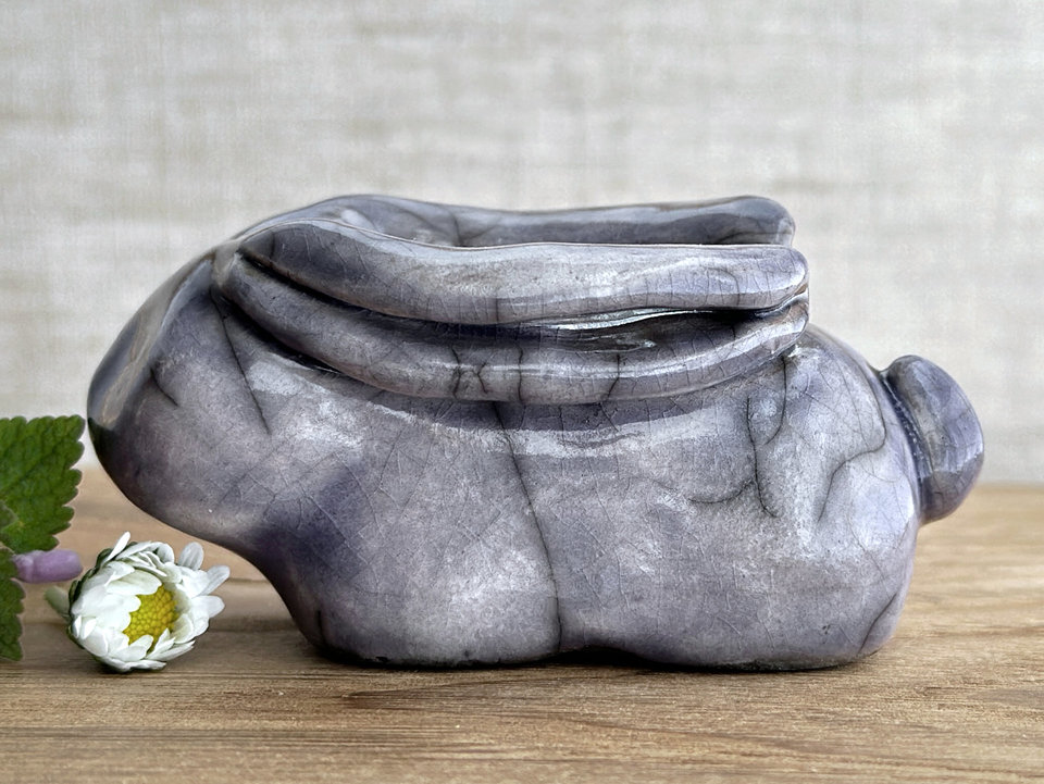 Gentle rabbit nature spirit guardian sculpture | Shinto kamidana, shamanism totem