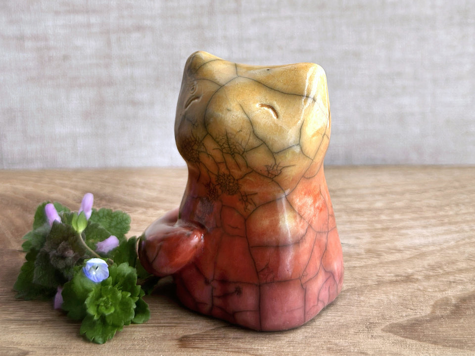 Sunfire kitsune fox kami nature spirit | Shinto sculpture, shamanism totem