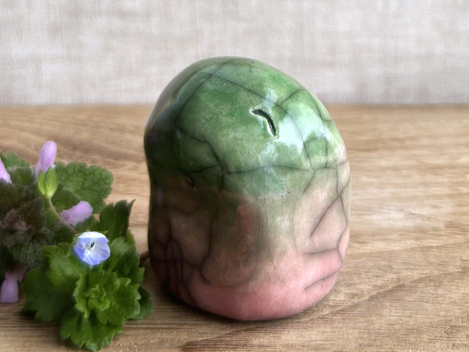 Gentle spring kodama guardian sculpture | Shinto, shamanism totem