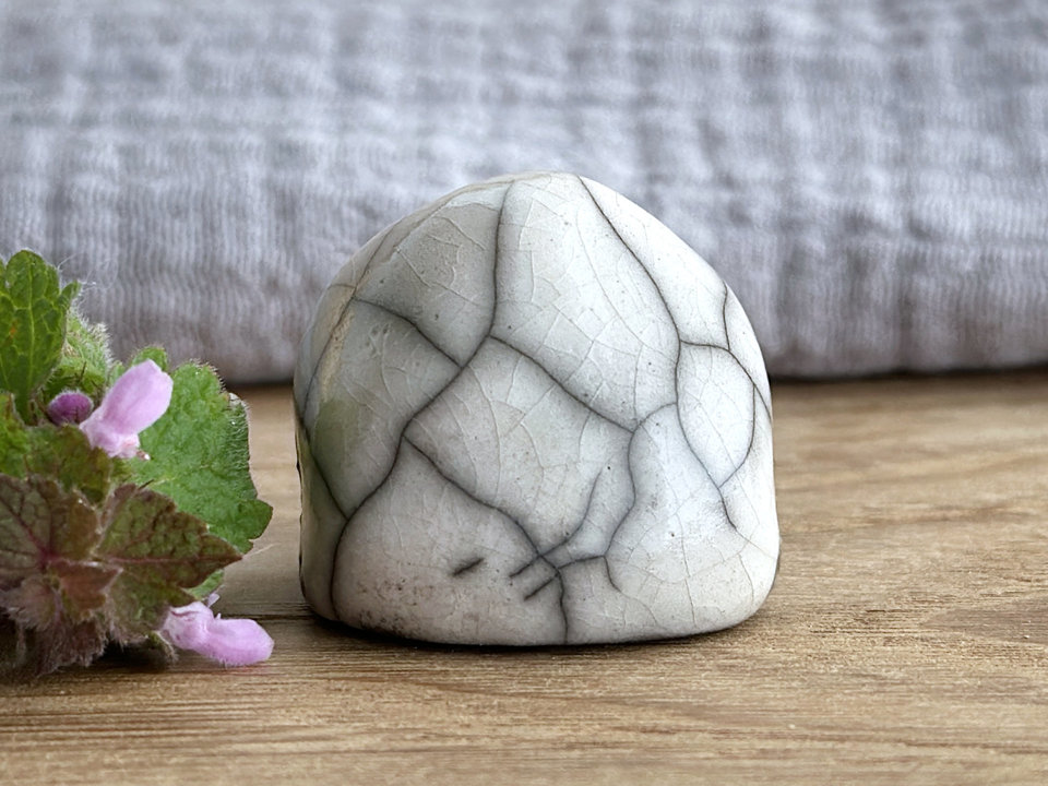 Sleepy owl nature spirit raku sculpture | shamanism totem, Shinto kamidana shrine