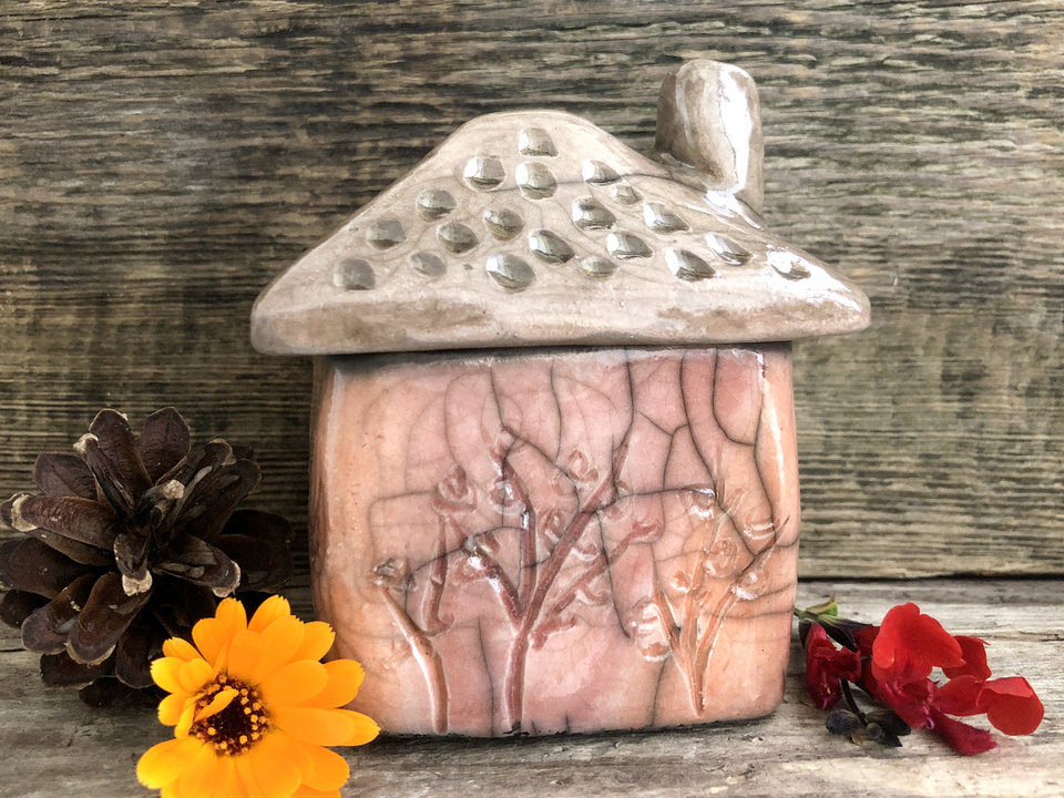 October cottage, ceramic spirit & fairie house | autumn and fall decor