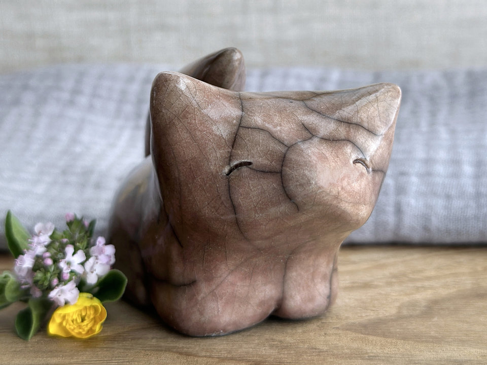 Fox of gentle joy kitsune nature spirit sculpture | Shinto Inari shrine, shamanism totem