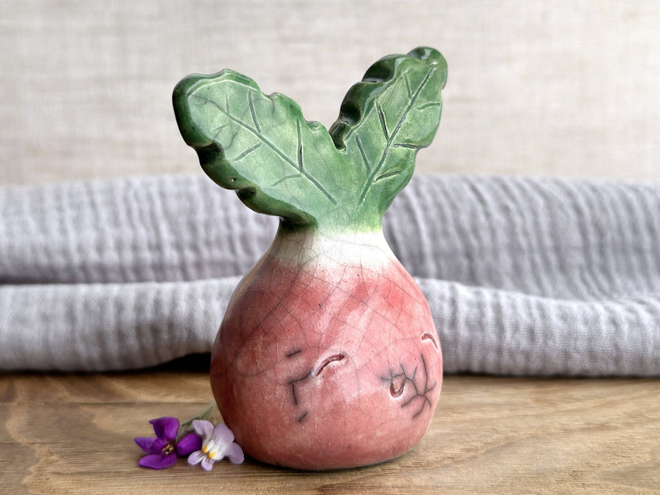 Happy radish spirit nature guardian statue | Shinto sculpture, shamanism totem