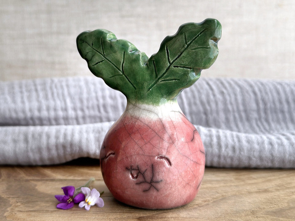 Happy radish spirit nature guardian statue | Shinto sculpture, shamanism totem