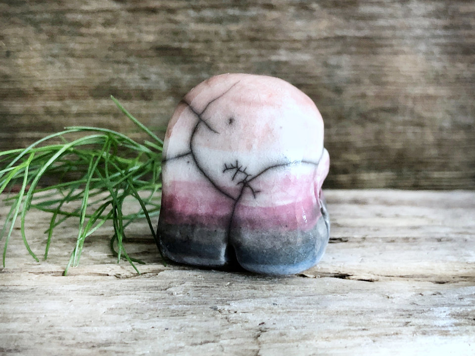 Genderfluid pride spirit sculpture | cute LGBTQ+ queer statue, guardian