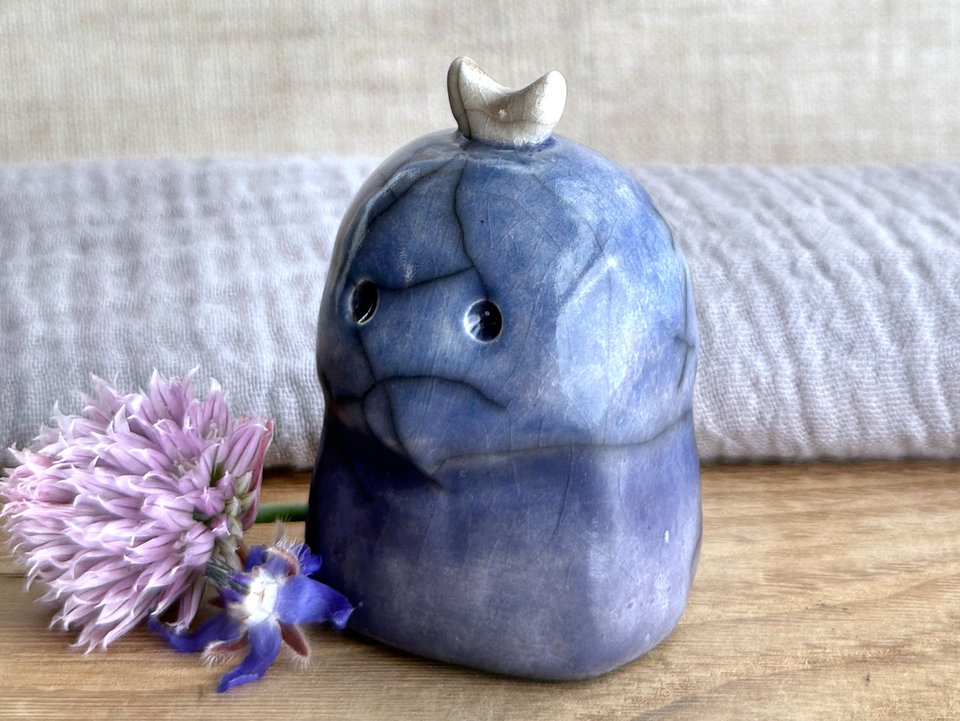 Nighttime moon nature spirit kodama guardian sculpture | Shinto, shamanism