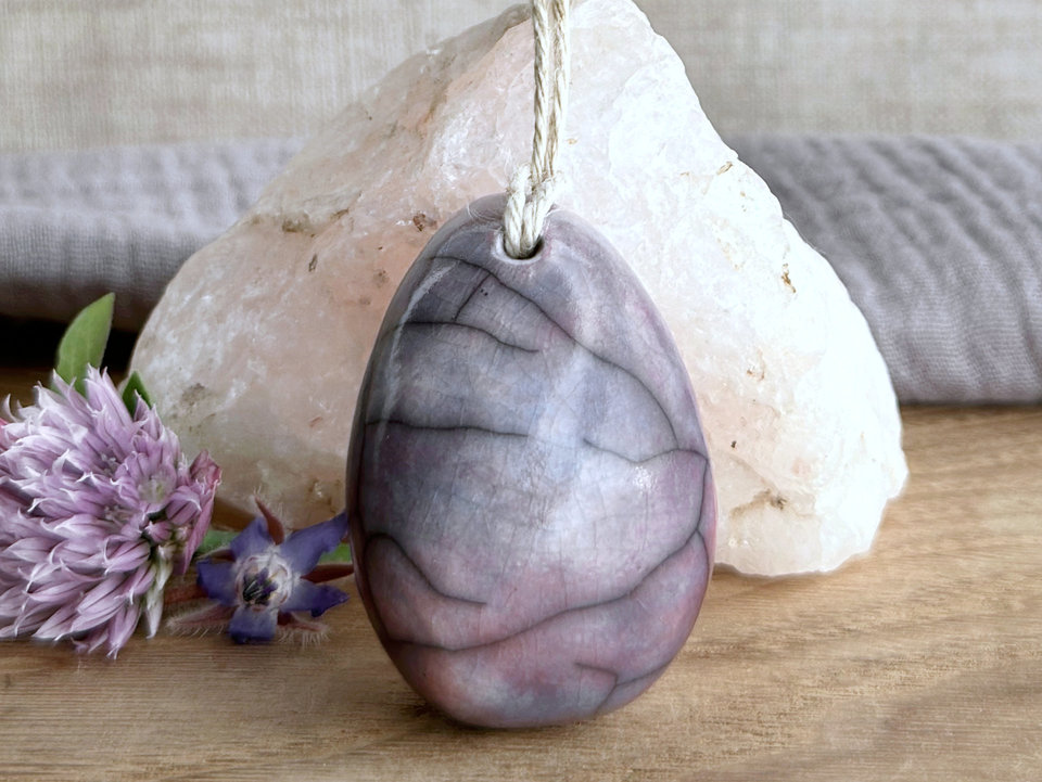 Droplet hanging sculpture (violet & mauve)