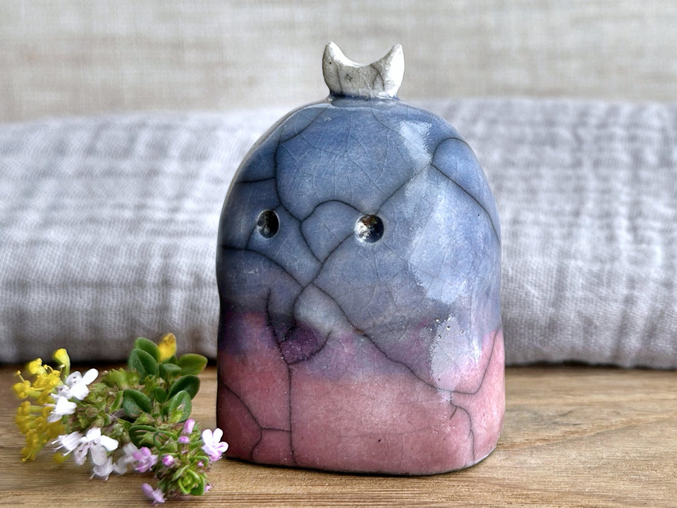 Dawn moon nature spirit kodama guardian sculpture | Shinto, shamanism