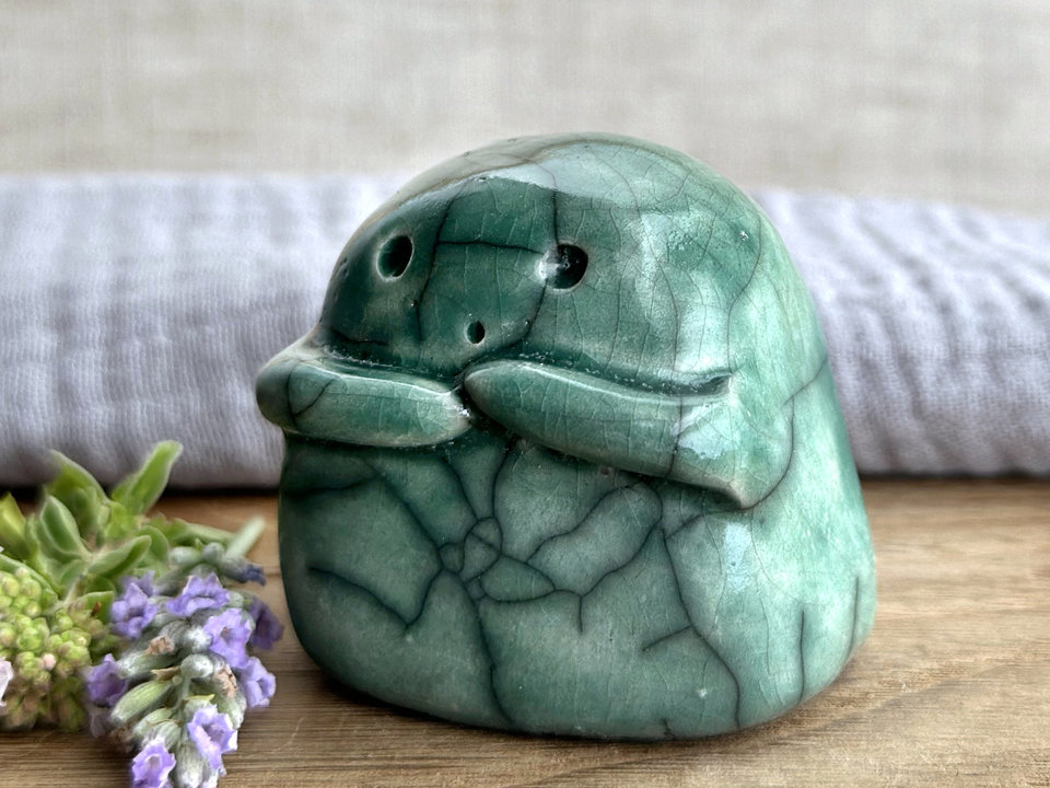 Climate change kodama nature & tree spirit kami sculpture | Shinto guardian, shamanism totem statue