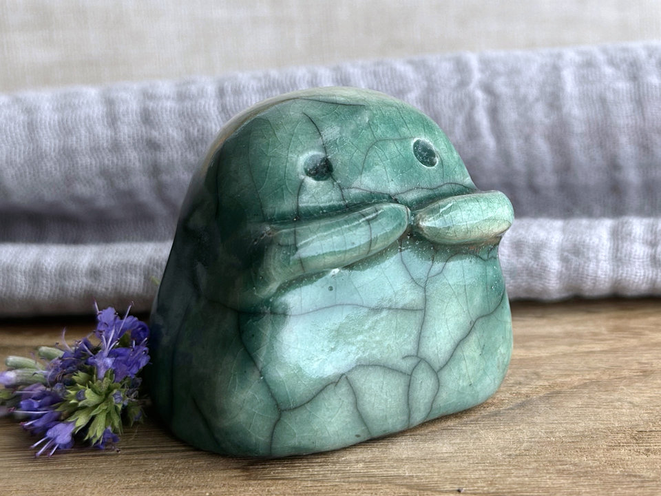Gentle kodama nature & tree spirit kami sculpture | Shinto guardian, shamanism totem statue