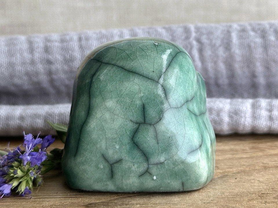 Gentle kodama nature & tree spirit kami sculpture | Shinto guardian, shamanism totem statue