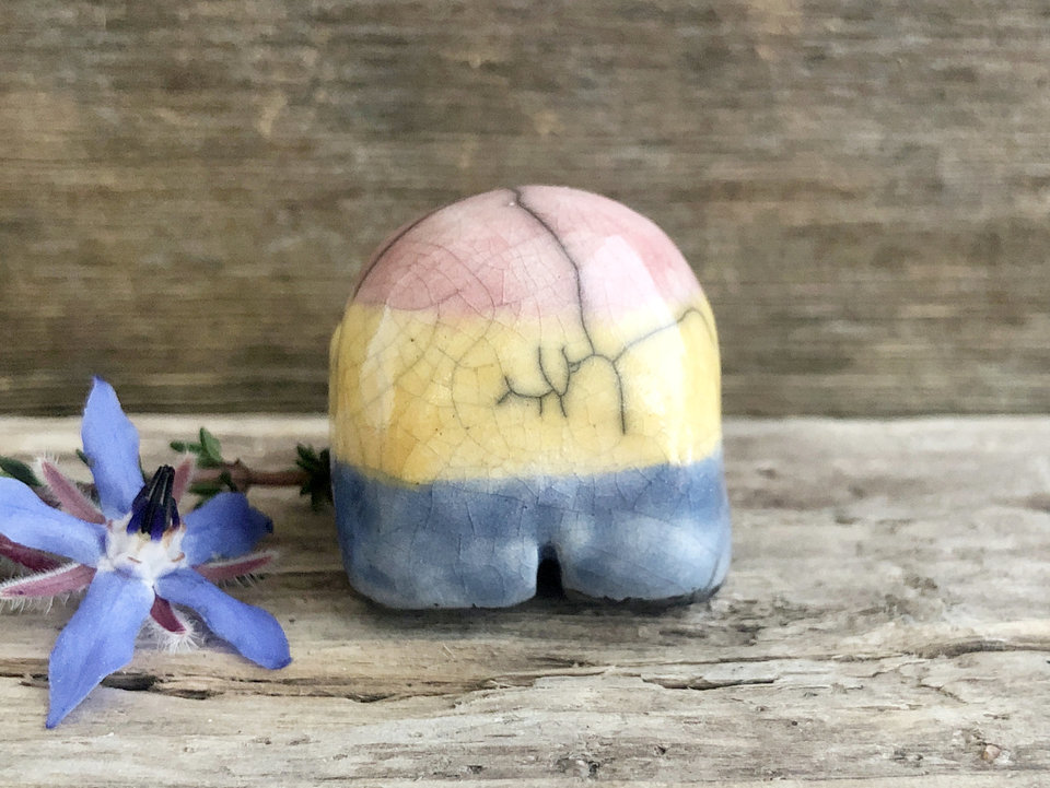 Pansexual pride spirit sculpture | cute LGBTQ+ queer statue, guardian