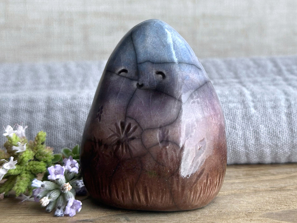 Autumn gnome elemental sculpture | Shinto shrine, shamanism folk art statue