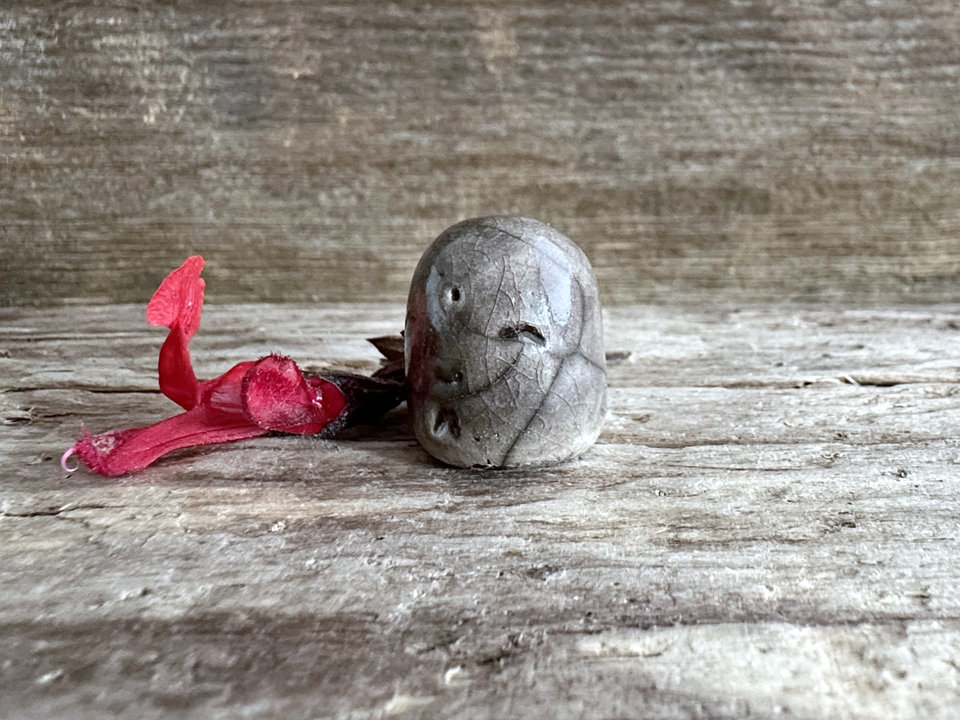 Tiny Jizo of winter trees | Shinto talisman sculpture, guardian statue