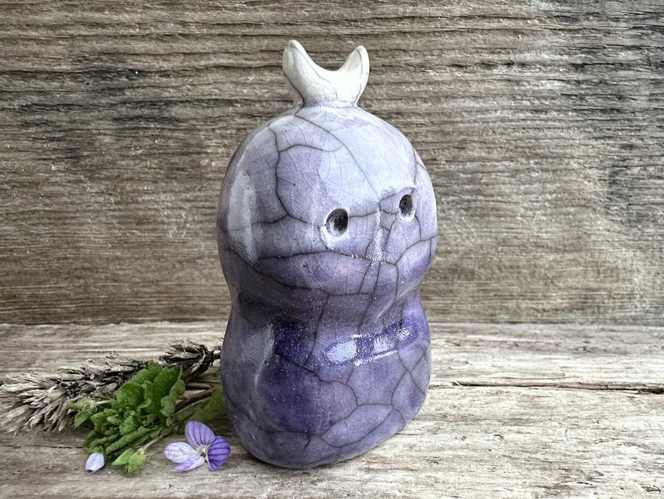 Dark sky moon nature spirit kodama guardian sculpture | Shinto, shamanism