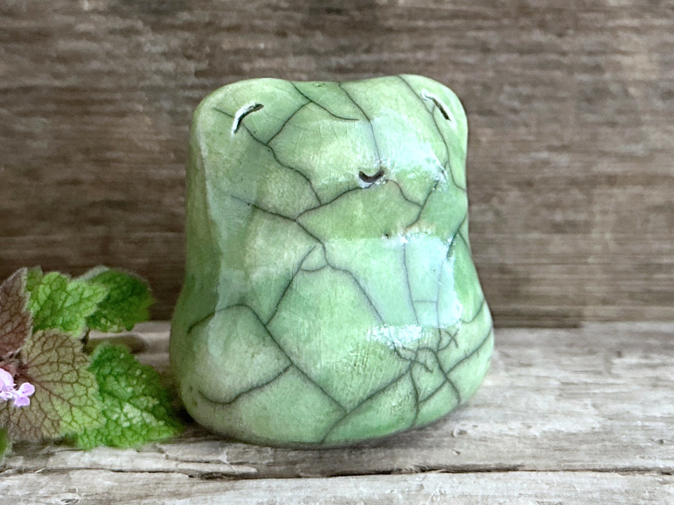 Spring frog nature spirit kami sculpture | Shinto statue, shamanism totem