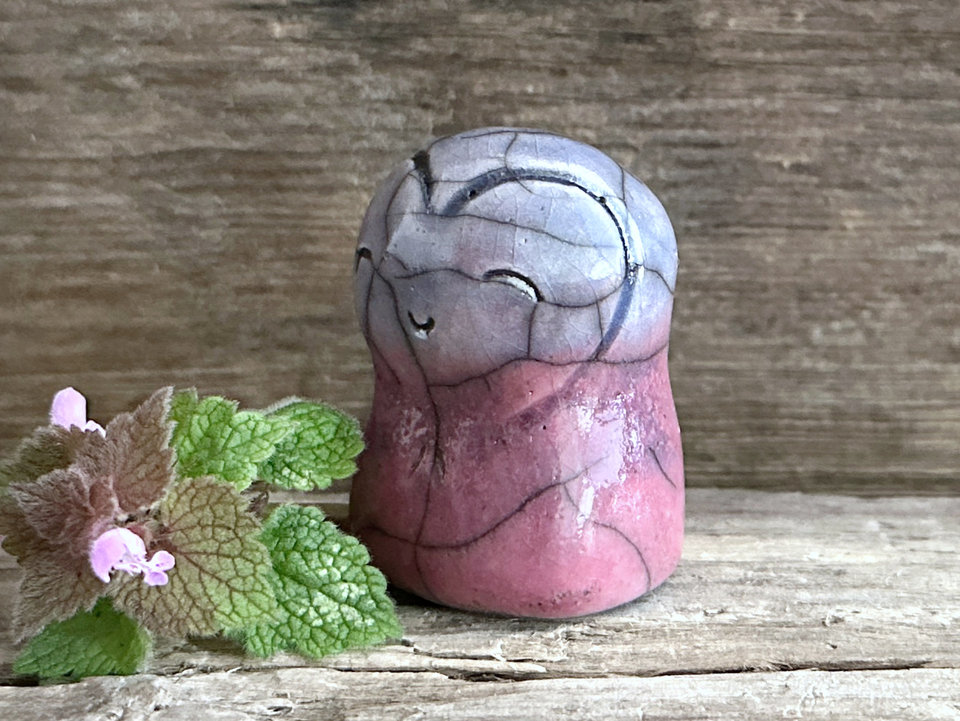 Gentle Jizo hugs guardian statue | Shinto kamidana shrine friend
