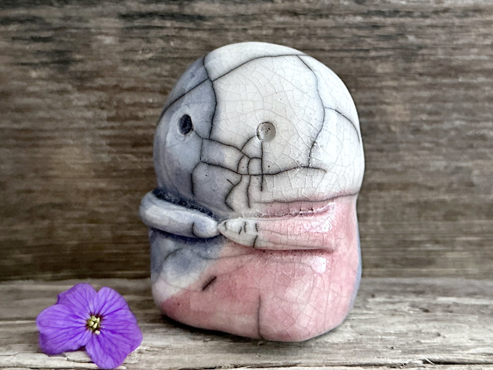 Trans pride kodama nature spirit kami sculpture no.2 | shamanism totem, Shinto guardian