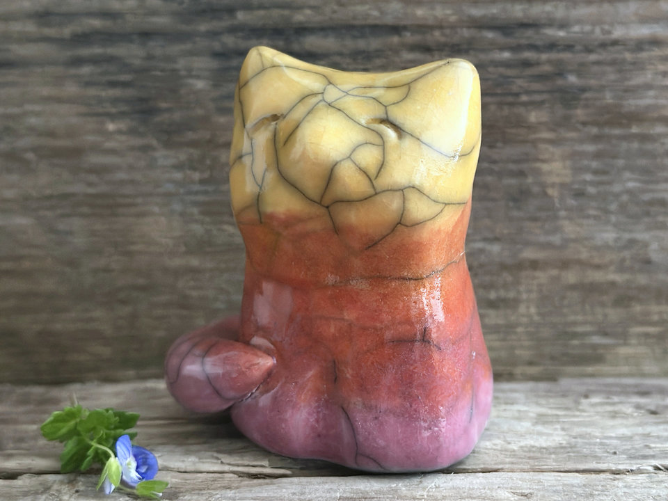 Sunrise kitsune fox kami nature guardian spirit | Shinto sculpture, shamanism totem