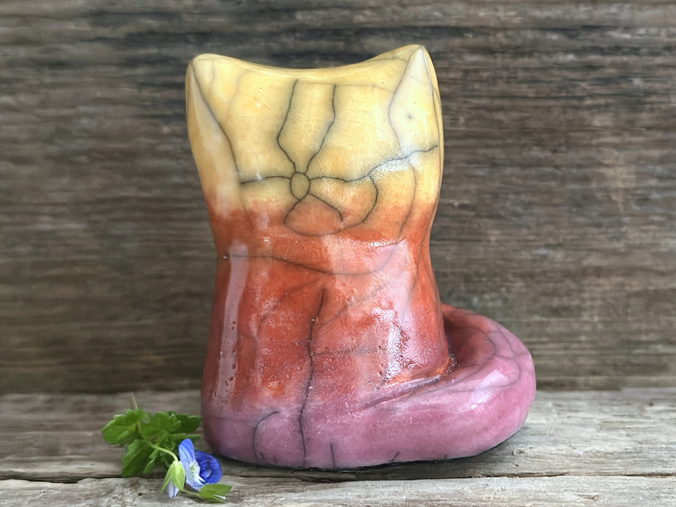 Sunrise kitsune fox kami nature guardian spirit | Shinto sculpture, shamanism totem
