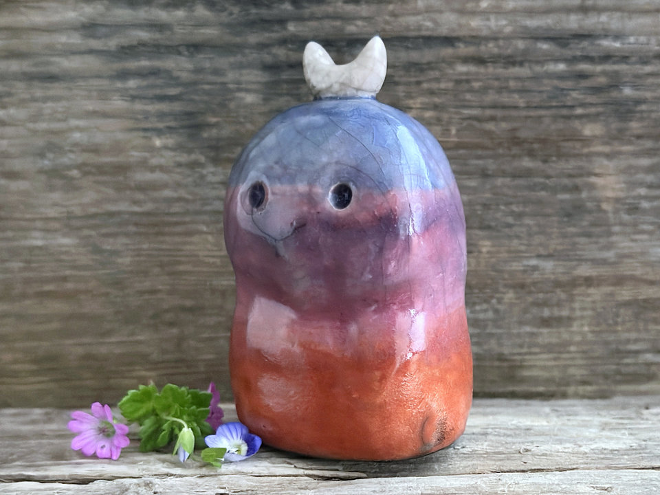 Sunrise moon nature spirit kodama guardian sculpture | Shinto, shamanism