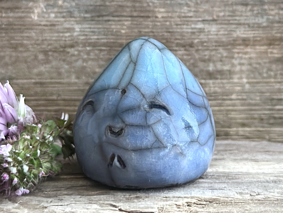 Peaceful raindrop water nature spirit sculpture | Shinto shamanism statue