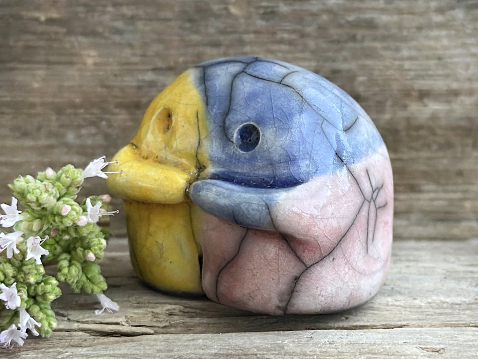 Pansexual pride spirit sculpture | cute LGBTQ+ queer statue, guardian