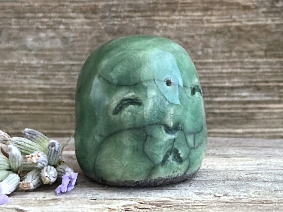 Tiny Jizo of trees kami spirit guardian | Shinto shrine pocket hope talisman