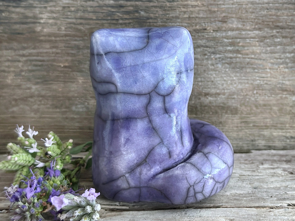 Night moon kitsune fox raku sculpture | Shinto Inari, shamanism totem