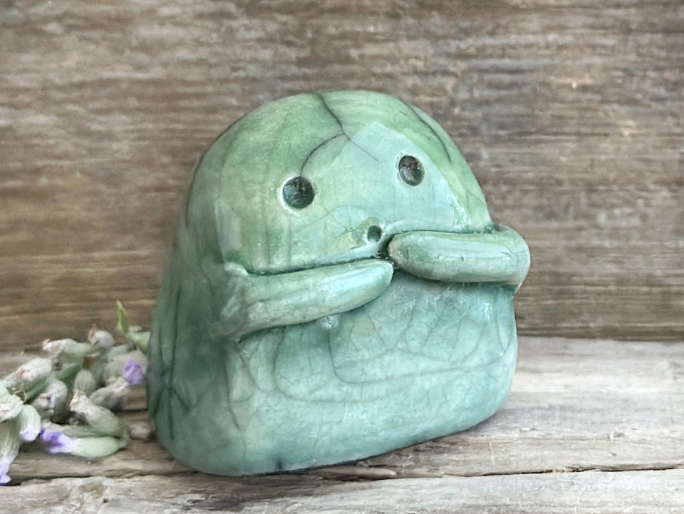 Kodama tree & nature spirit kami sculpture | Shinto guardian statue, shamanism totem